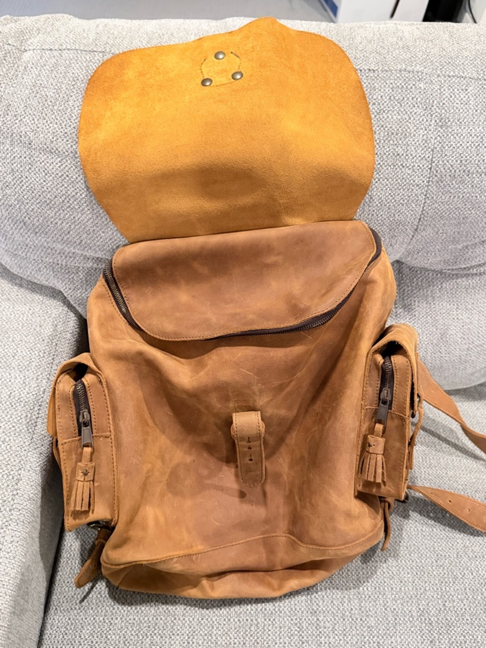 Saddleback Leather Co Wanderers Backpack in Tobacco - Picture 11 of 14